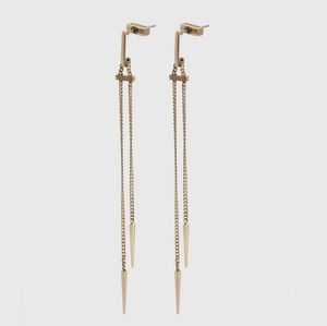 All Saints Gold Tone drop chain earrings ✨️